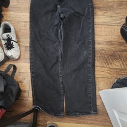 Hollister Black Baggy Jeans Size 32