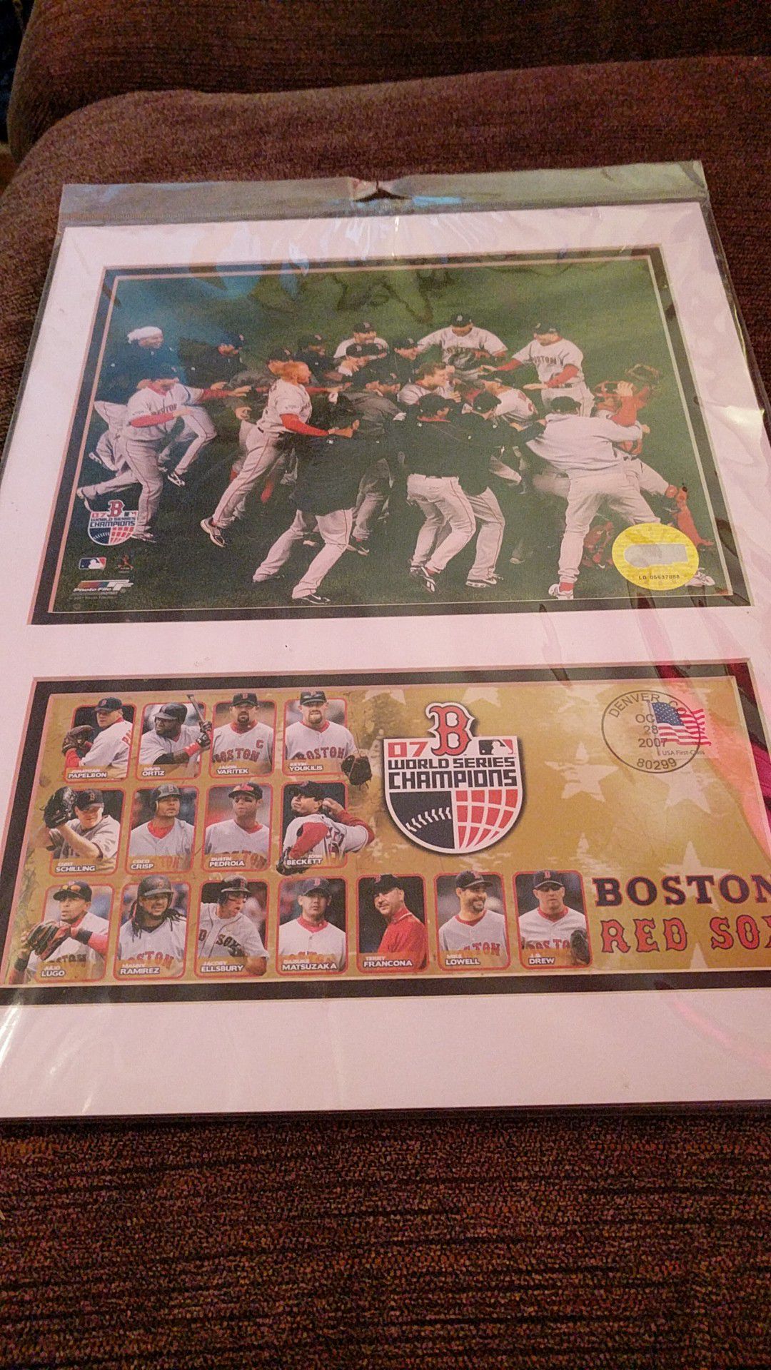 Red Sox world champs matted photo