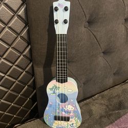 HELLO KITTY TOY GUITAR, BLUE VERSION/UKULELE INSTRUMENT 