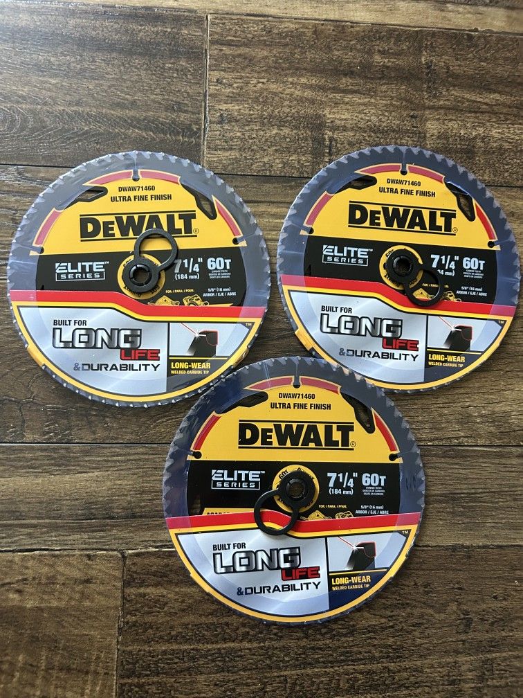 7-1/4" ELITE SERIES™ Circular Saw Blade, 60 Tooth, DeWalt