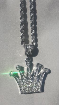 Designer rope chain with stones 20"