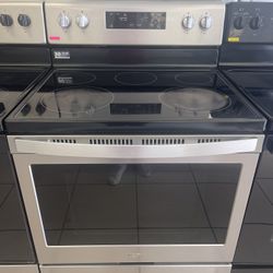 WHIRLPOOL GLASS TOP STOVE STAINLESS STEEL 