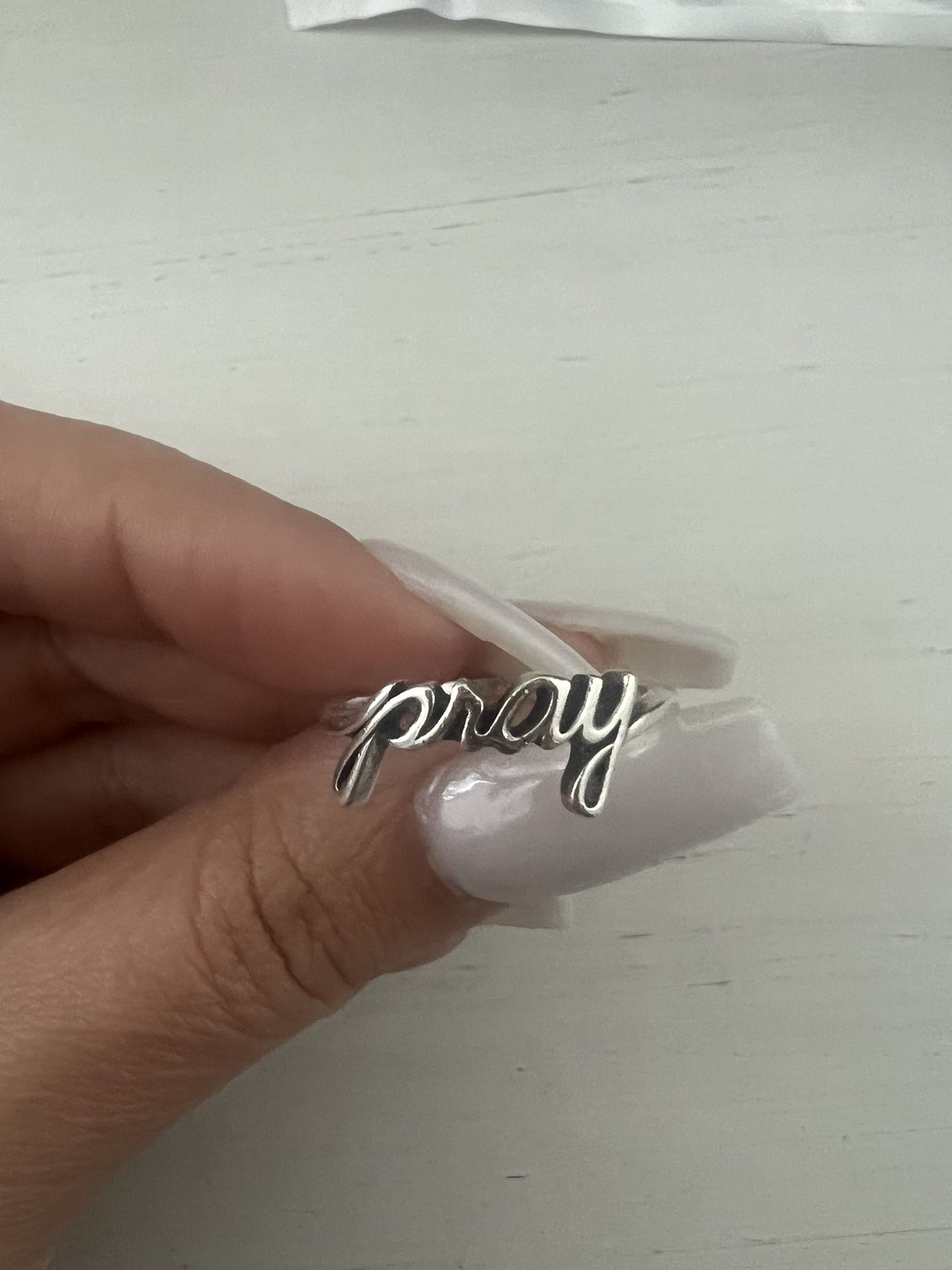 James Avery Pray Ring Sz 81/2