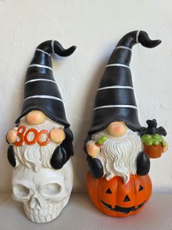 Set of 2 Halloween Gnomes