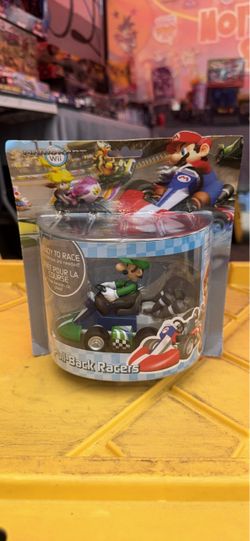 Mario Kart Wii Luigi Pull-Back Racer Kart Figure Nintendo New Sealed