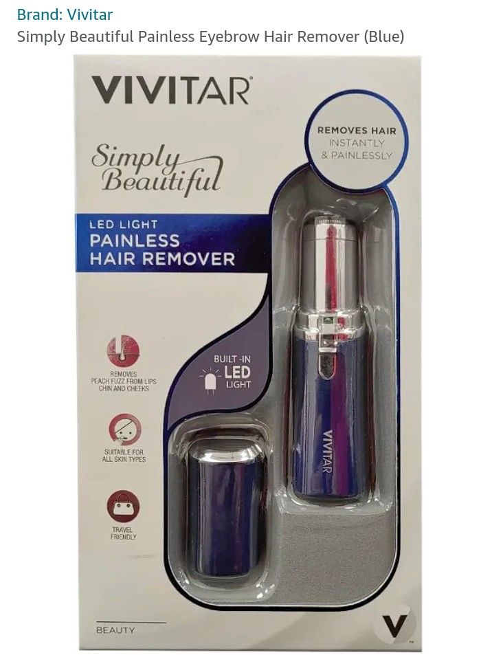 Vivitar Simply Beautiful Painless Eyebrow Hair Remover- Blue.... CHECK OUT MY PAGE FOR MORE ITEMS