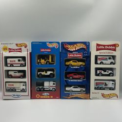 New Hot Wheels Little Debbie 3 Packs, Lot of 4 Different Sets Die Cast
