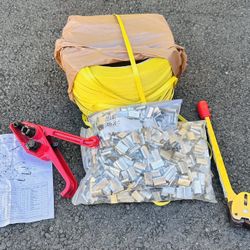 Strapping Band, with Tensioner and Sealer Tool-only used a few times., $53