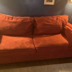 Bloomingdale’s Red Sleeper Couch