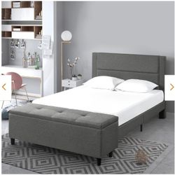 Wanda Upholstered Platform Bed Frame with Storage

