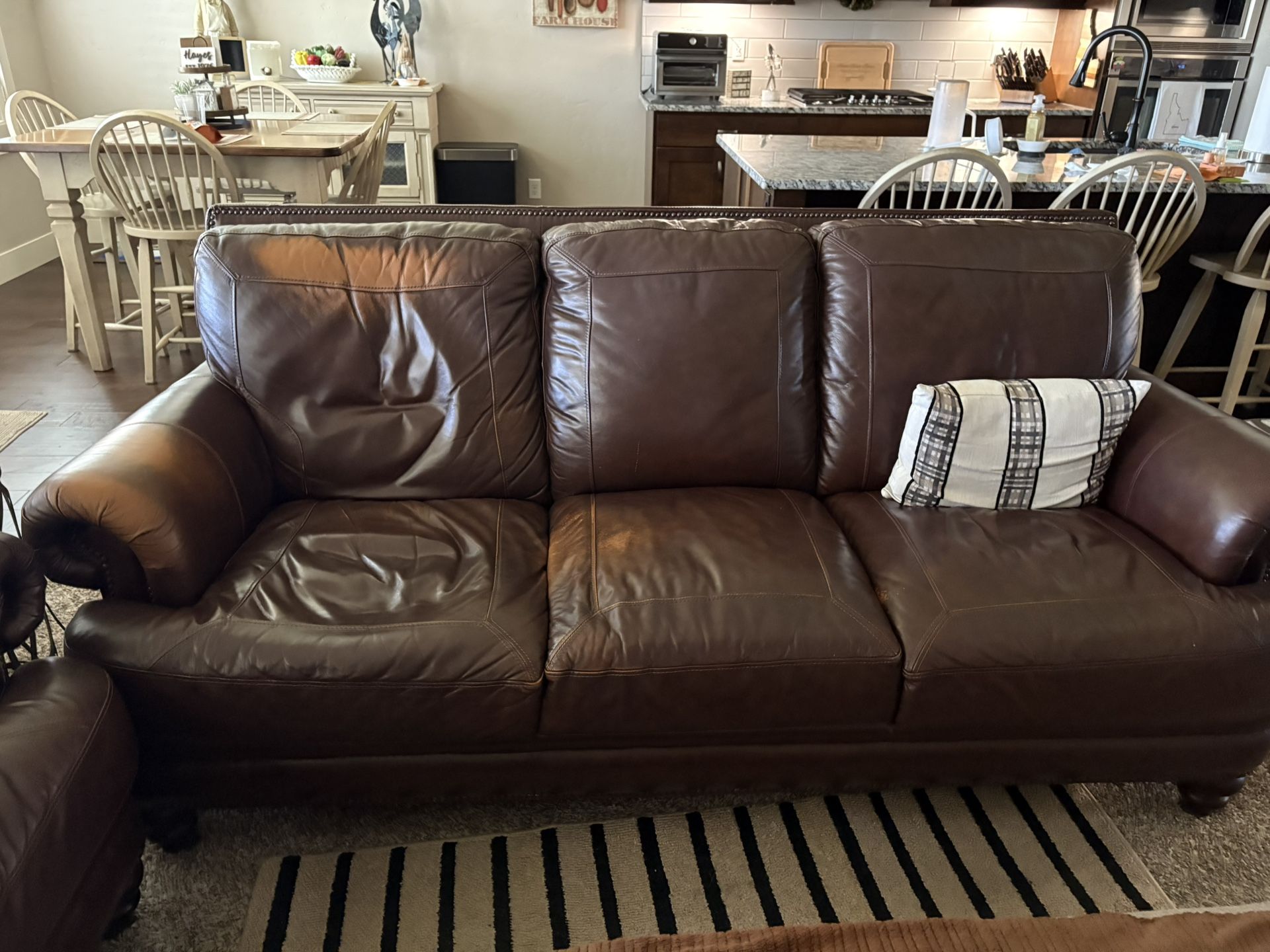 Brown Leather Couch