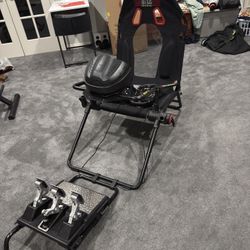 Racing Simulator Setup w/ Foldable Racing Chair