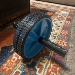 Ab Roller Double Wheel Abdominal Fitness Gym Excercise Equipment Core Workout Training 