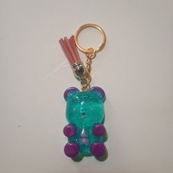 Handmade Resin Teddy Bears Keychain With Tassel 