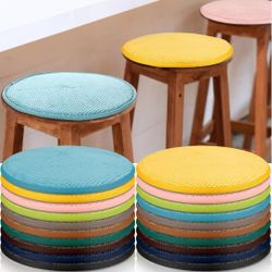 20 Pcs Round Bar Stool Seat Covers 14 Inch Colorful Round Stool Cushion Soft Chair Seat Pads with Anti Skid Strap for Indoor Outdoor Kitchen Dining Bi