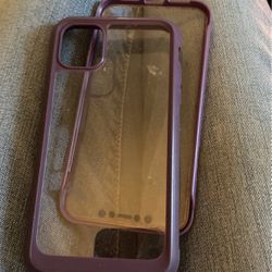 Clear Cover Purple Edges For iPhone 11