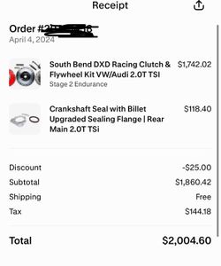 Mk7 Gti 2020 south bend stage 2 endurance clutch