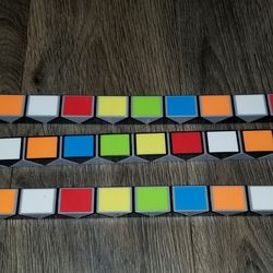 Vintage 1980s Rubik's Cube Snake Era Magic Ruler Twist Puzzle Toy