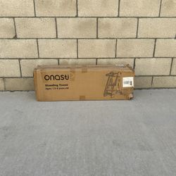 NEW Foldable Toddler Step Stool w/Safety Rail, Anti-Slip Kitchen Helper Stool for Bathroom Sink & Counter Access **FIRM PRICE**