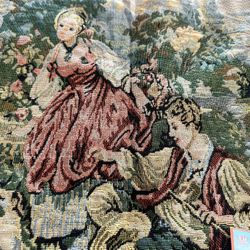 FREE Pair Of Cushion Pillow Cover Cases Tapestry Needlepoint Style 