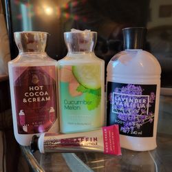 Bath & Body Body And More Lotions. 4 New Sealed Products 