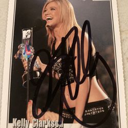 Kelly Clarkson Autographed Card with COA 