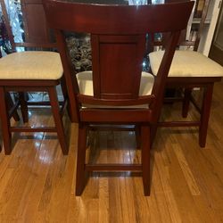 4 counter height bar stools. $400.00 or best offer