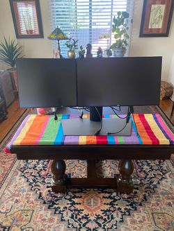 Dell UltraSharp U2419H 24" Monitors (Pair) + Dual Monitor Arm — Excellent Condition