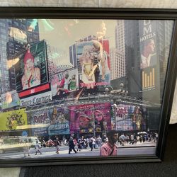 Vintage Framed “NEW YORK” Wall Hanging 