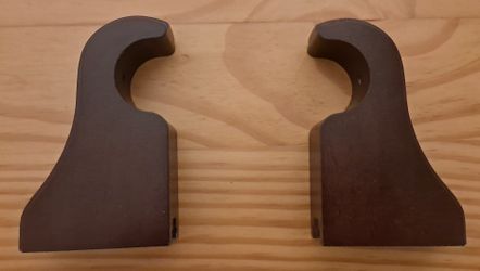 Wood curtain rod brackets
