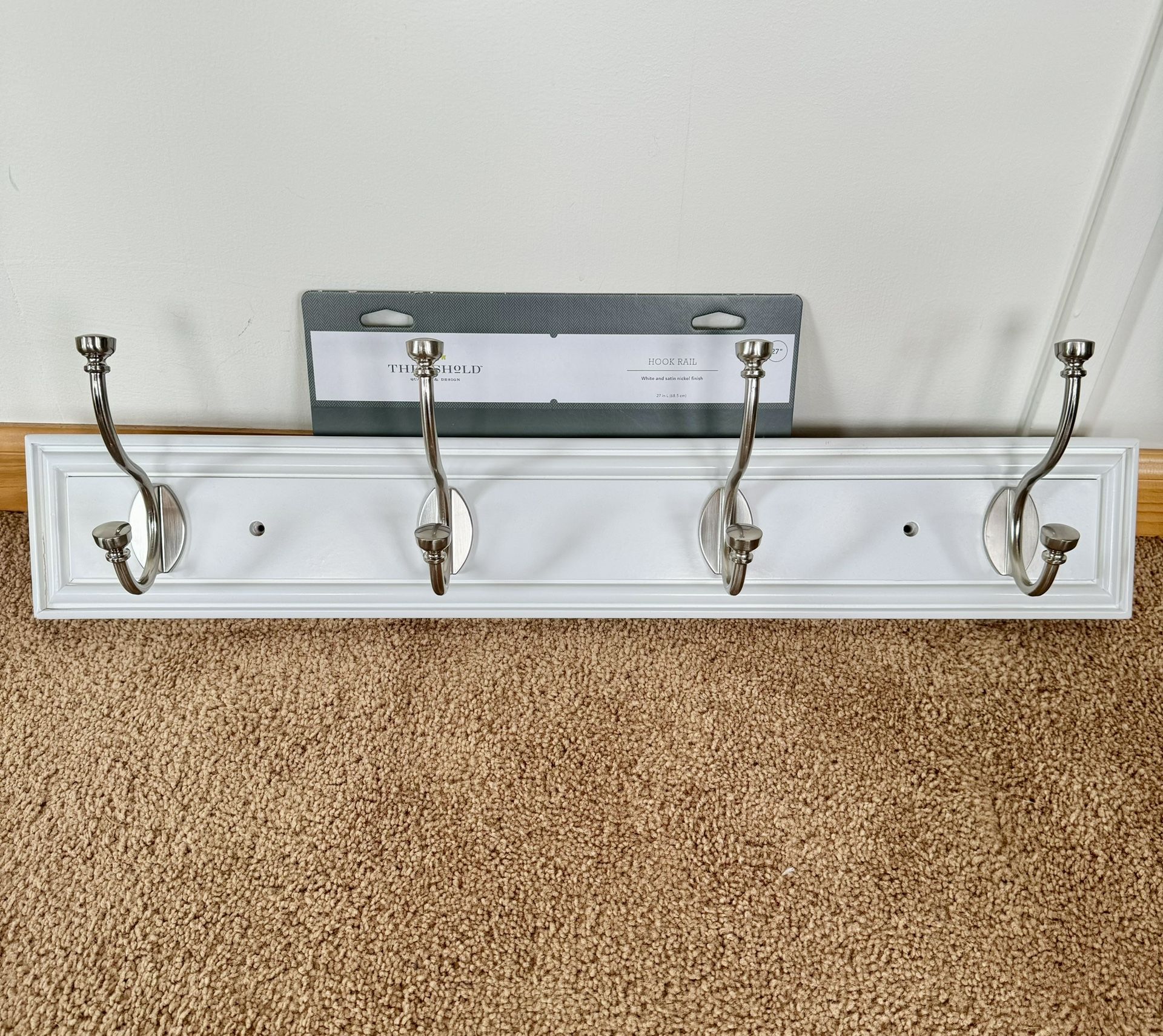 Threshold 27" Hook Rail/Coat Rack. New