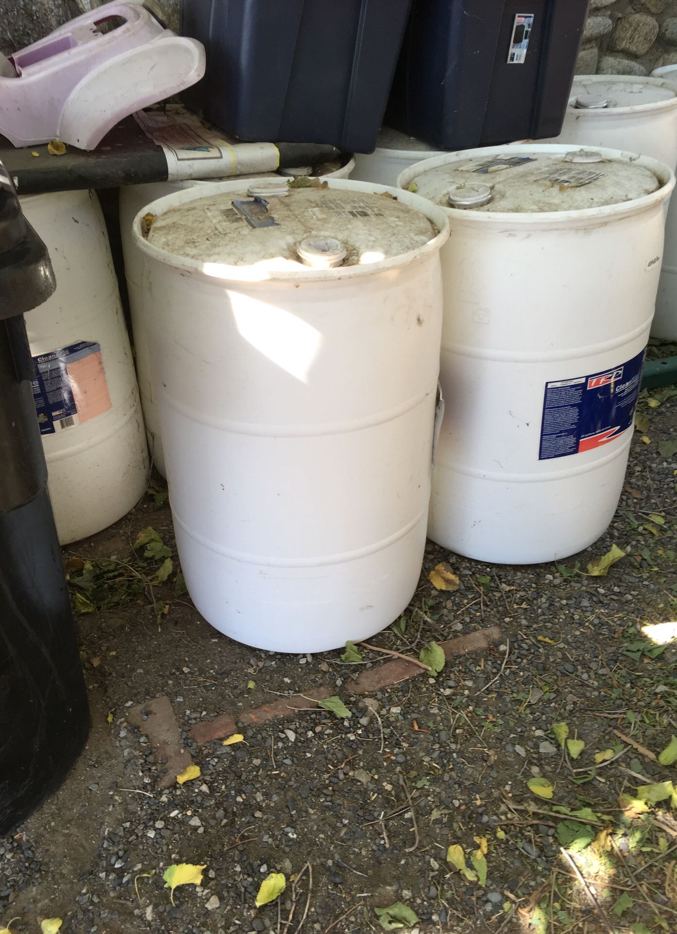 55 gallon drums for $10 dollars each