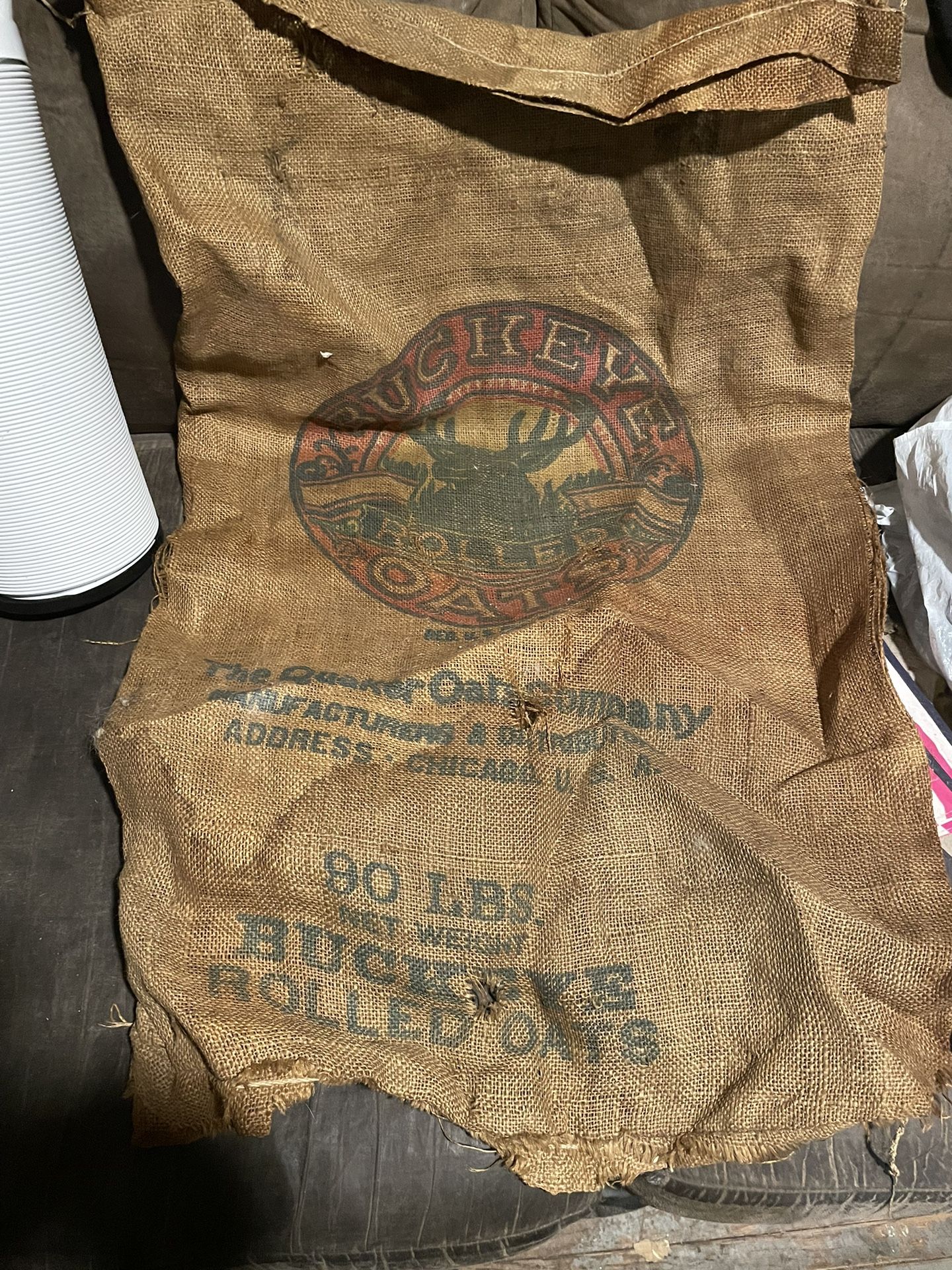 Buckeye Oats Burlap Sack