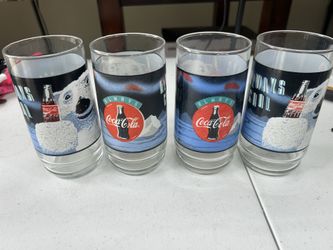 Vintage 1995 Coca Cola Glasses x4