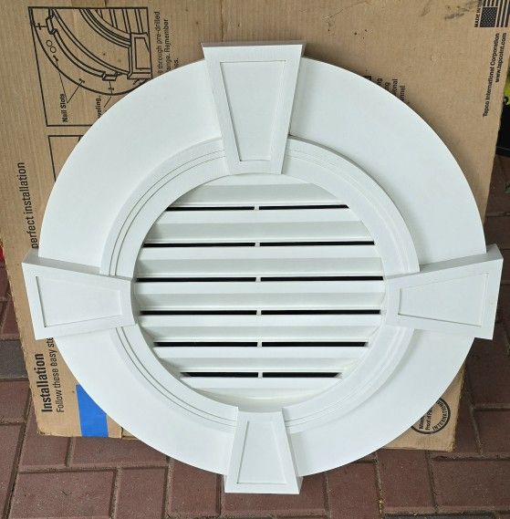 GableMaster 30"Round Gable Vent With Wide Trum Ring.