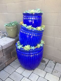 Beautiful blue pots
