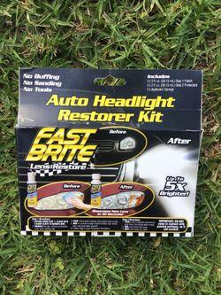 Fast Brite Lens Restore Auto Car Truck Van SUV Headlight Restorer Restoration Kit Lens Clean Polish Protectant No Buffing No Sanding No Tools