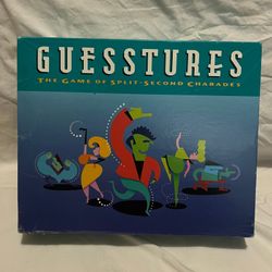 Vintage Guesstures Charades Board Family Party Game 1990 Hasbro