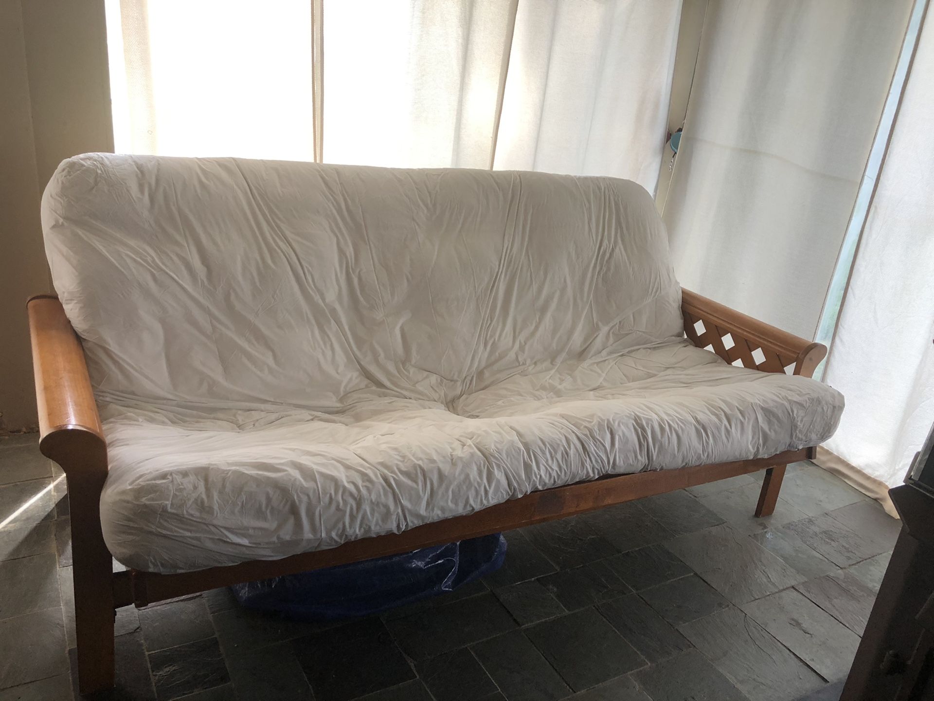 Queen futon wooden frame