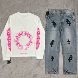 Chrome Hearts Jeans size 30 $180 Shirt size M/L $120