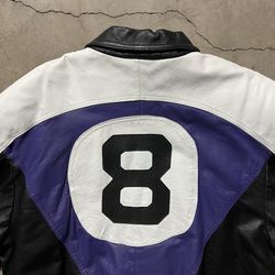 Vintage 90’s Michael Hoban “Seinfeld” 8 Ball Leather Jacket L