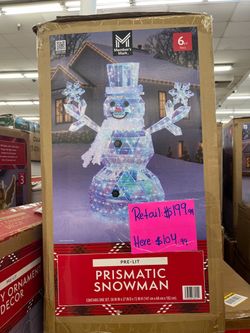 6 ft prismatic snowman