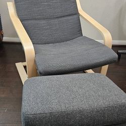 Ikea Arm Chair With Ottoman