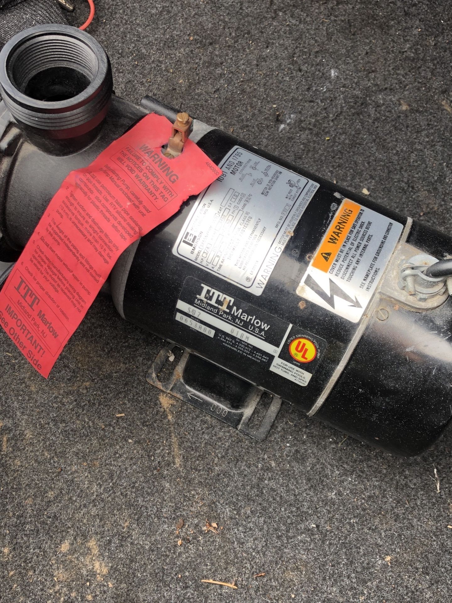 ITT Marlow SD7 Whirlpool Jacuzzi Pump