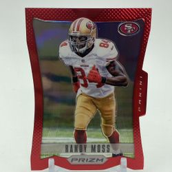 2012 PANINI PRIZM RANDY MOSS RED DIE CUT FIRST YEAR SP SSP RARE 49ers #168