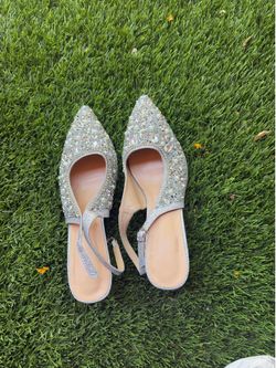 ✨ Sparkly Rhinestone & Pearl Block Heels ✨