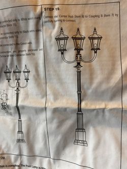 High Quality 3 Tier Iron Lamp Post 