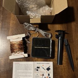 New Solar Powered Fairy String Lights Outdoor Decor