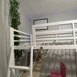 White Metal Loft Twin Size