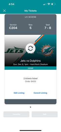 Miami Dolphins VS New York Jets